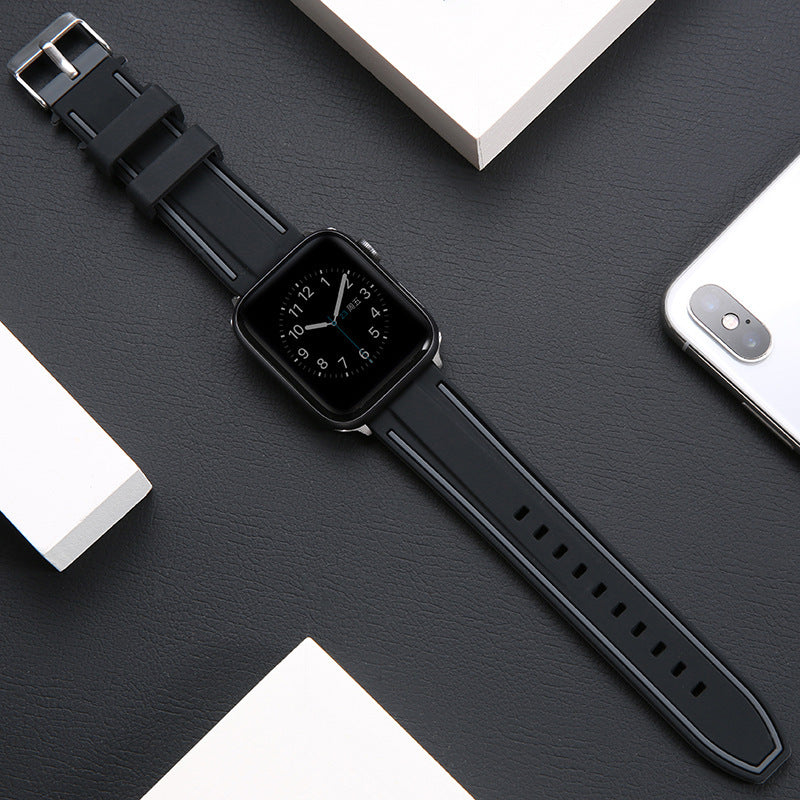 Liquid Silicone Watch Strap in Multiple Colors for 38 to 44mm Watches - Teleplus 38-44mm watch strap liquid silicone