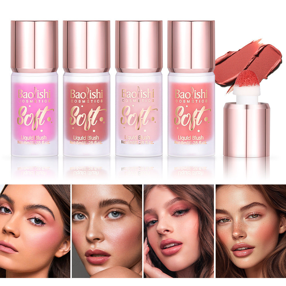 Liquid Slightly Flashing Pearlescent Blush for Ladies and Everyday - Teleplus blush liquid slightly flashing pearlescent