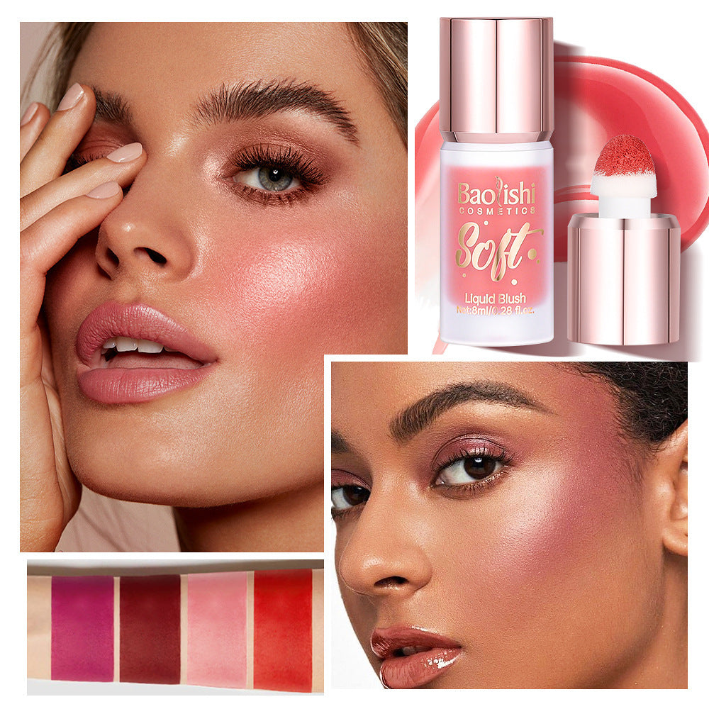 Liquid Slightly Flashing Pearlescent Blush for Ladies and Everyday - Teleplus blush liquid slightly flashing pearlescent