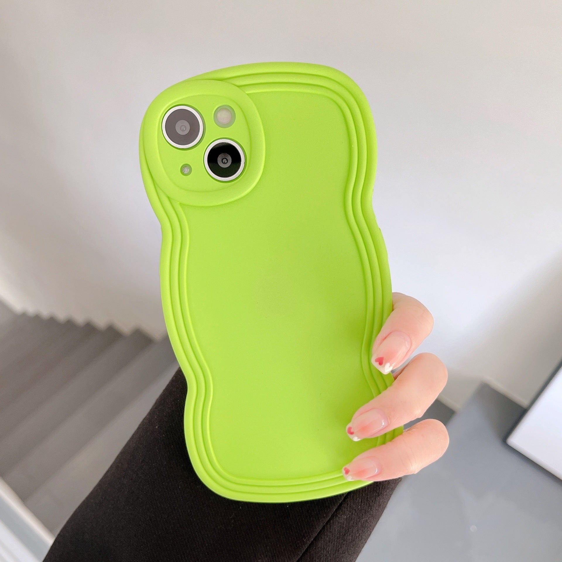 Liquid Solid Color Wavy Edge Phone Case - Liquid Solid Color Wavy Edge Phone Case for iPhone