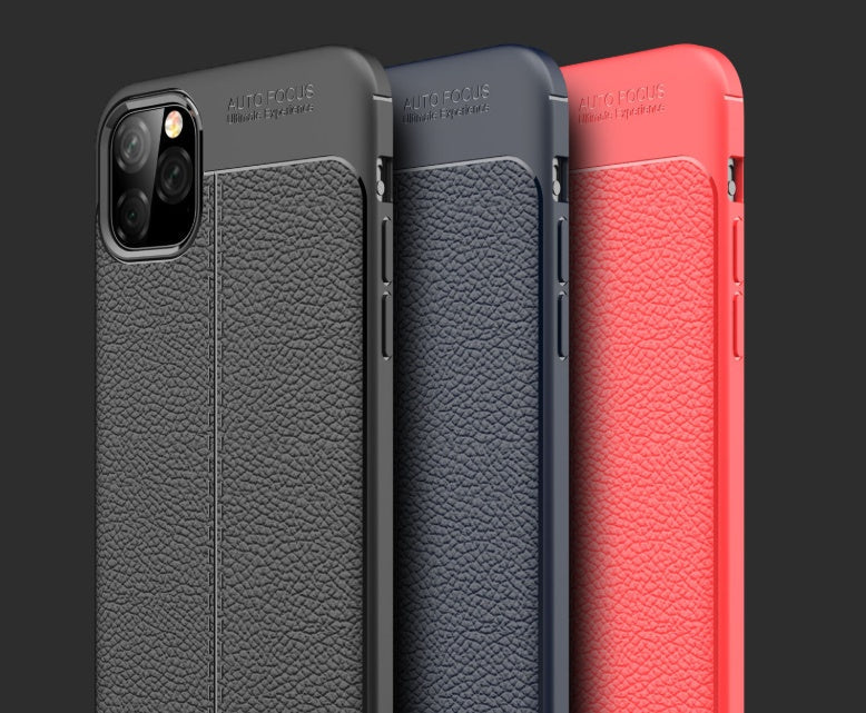 High-Quality TPU Litchi Leather Business Case Protective Cover in Solid Colors - for Mobile Protection litchi leather