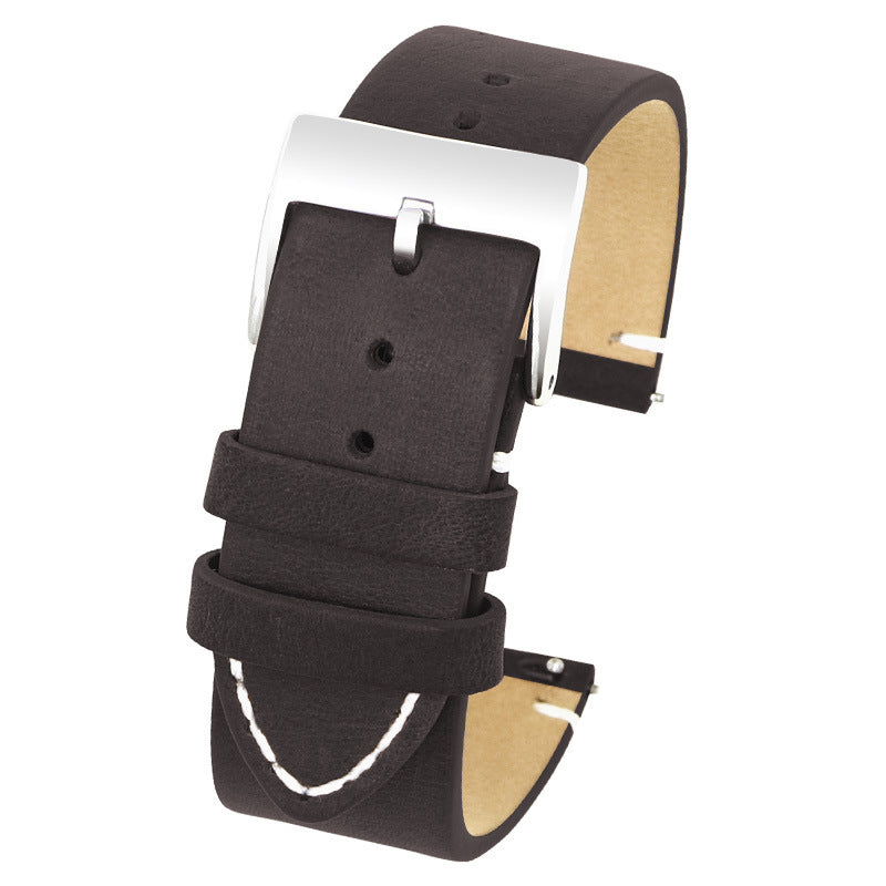 Literary Style Leather Strap Suitable For Samsung S3 Strap Quick Release Switch Ear Watch Strap - Literary Style