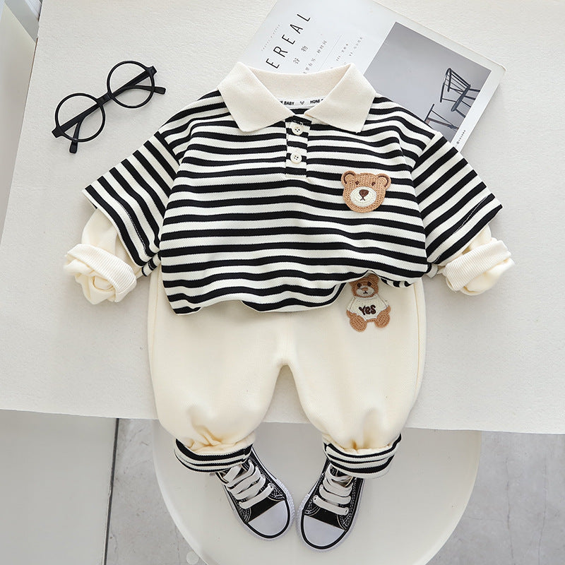 Little Children’s Clothing Children’s Fake Two-piece Suit Collar Baby Boy Suit - Little Boy’s Suit for Tiny