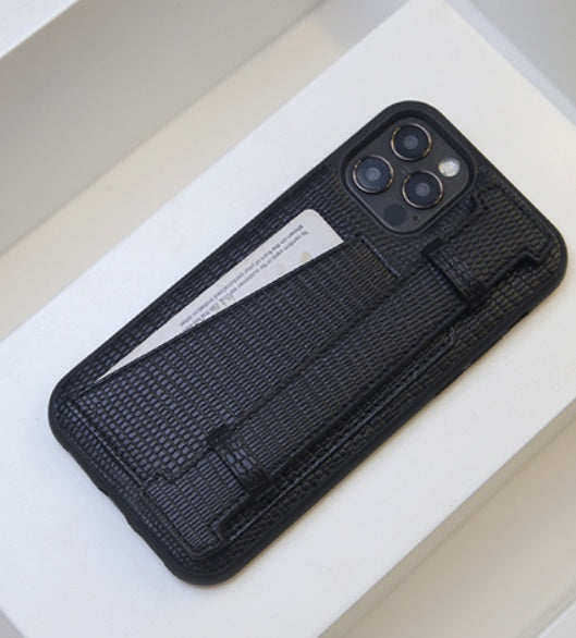 Lizard Pattern Leather Phone Case with Chromatic Variation - for Pro Max lizard pattern leather phone case
