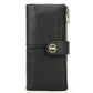 Long Buckle Cowhide Wallet with Colorful Lining and Genuine Leather Design - for the Style Savvy Thief long buckle