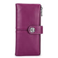 Long Buckle Cowhide Wallet with Colorful Lining and Genuine Leather Design - for the Style Savvy Thief long buckle