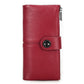 Long Buckle Cowhide Wallet with Colorful Lining and Genuine Leather Design - for the Style Savvy Thief long buckle