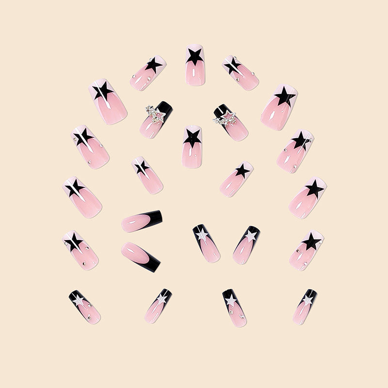 Long Flat Head Star Black French Wear for Ladies and Universal Styles - Teleplus long flat head star black french wear