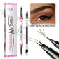 Long Lasting Fadeless Two-Fork Eyebrow Pencil in Multiple Shades - Teleplus sweat-proof long lasting fadeless two-fork
