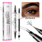Long Lasting Fadeless Two-Fork Eyebrow Pencil in Multiple Shades - Teleplus sweat-proof long lasting fadeless two-fork