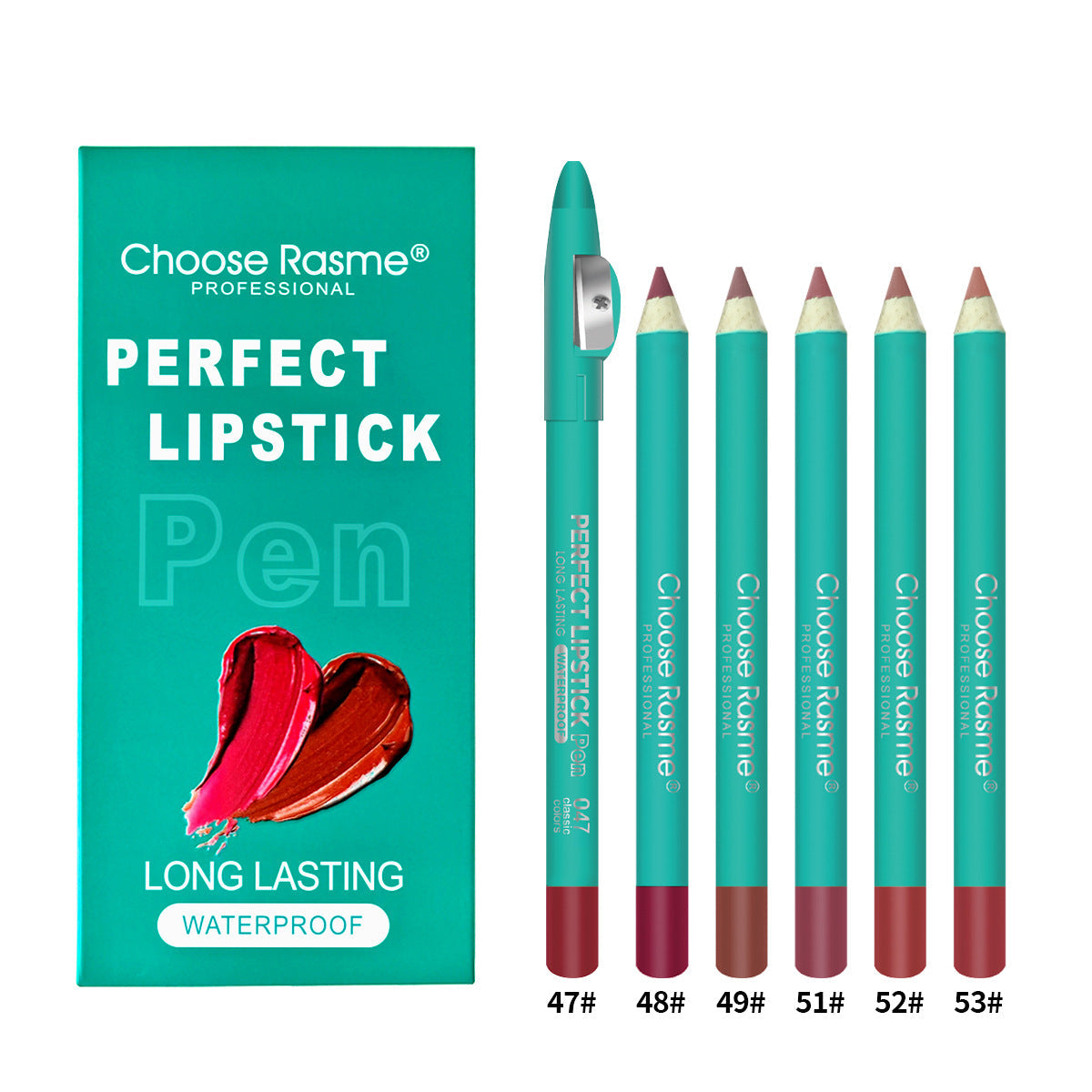 Long Lasting Lip Liner Set Natural Shades Waterproof Pencil 6 Piece Kit - Teleplus lip liner set long lasting waterproof