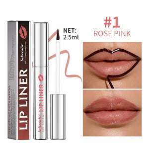 Long Lasting Lip Pencil Set Foreign Edition Rose Pink Neutral Mauve Brown Cocoa - Teleplus foreign edition rose pink