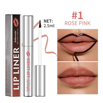 Long Lasting Lip Pencil Set Foreign Edition Rose Pink Neutral Mauve Brown Cocoa - Teleplus foreign edition rose pink