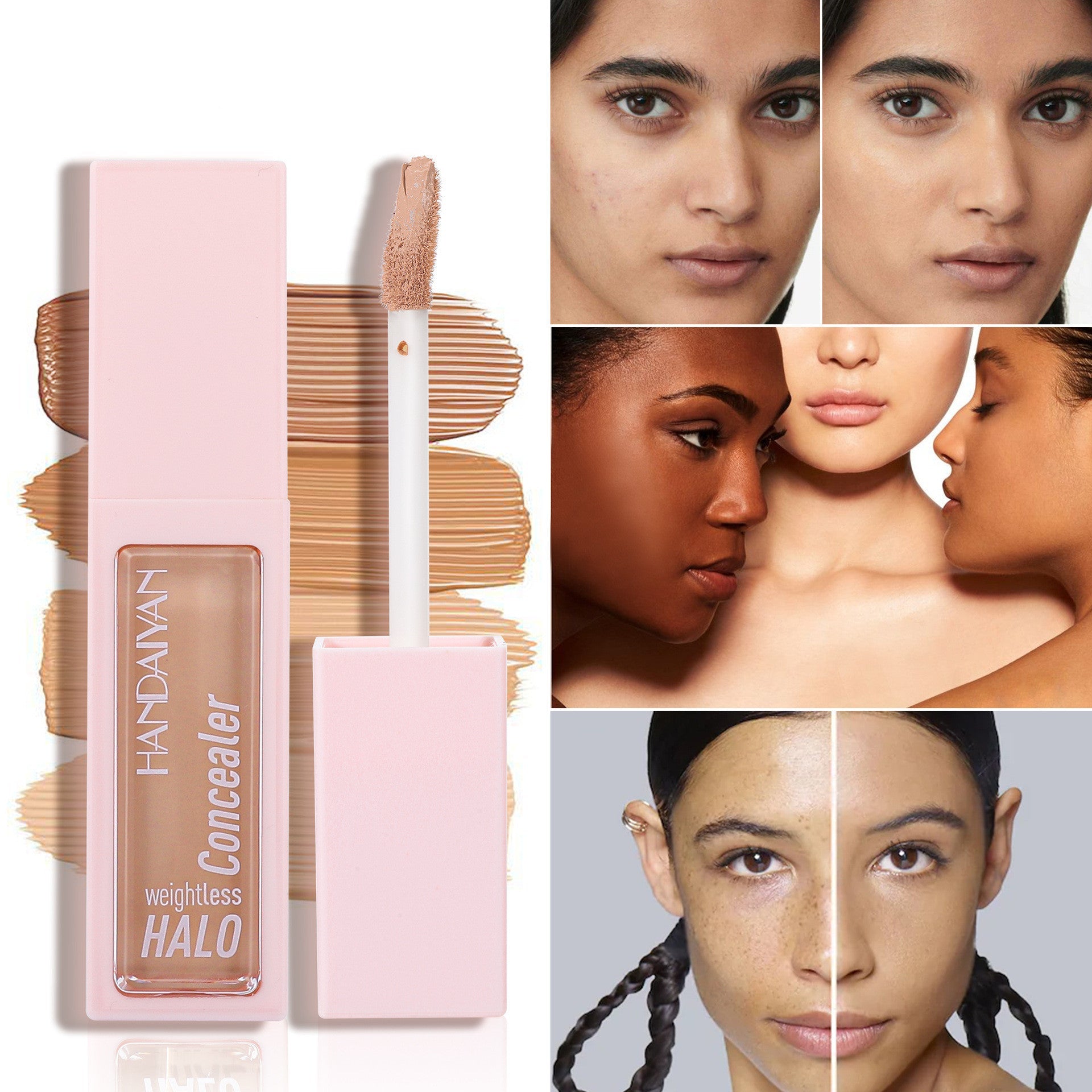 Long-Lasting Shading Cream Concealer with Color Correction and Invisible Pores - Teleplus for Flawless Skin colors