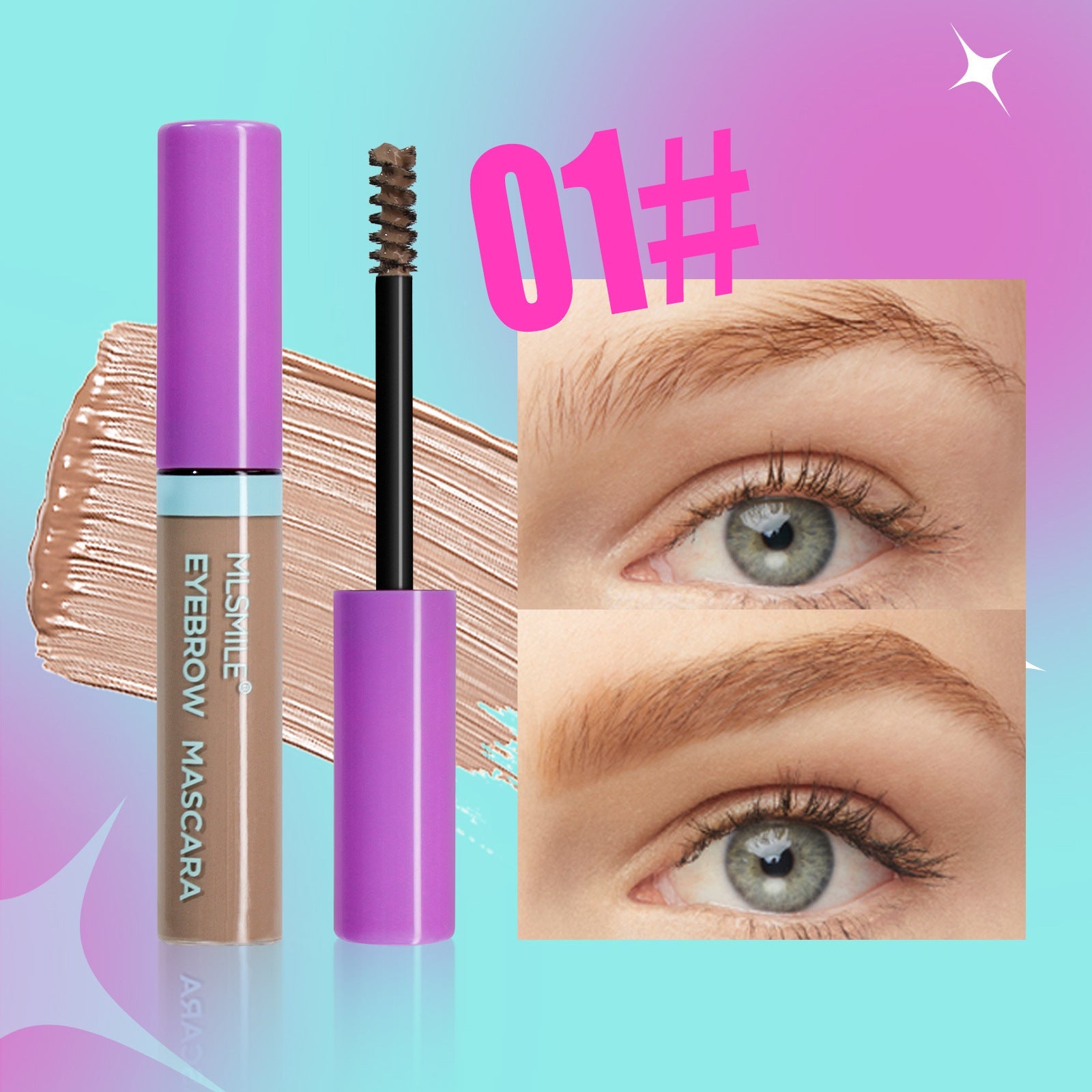Long-lasting waterproof eyebrow cream with smudge-proof tint in multiple shades - Teleplus Waterproof Eyebrow Cream