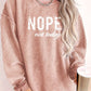 Long Sleeve 3D Letter Graphic Sweatshirt Polyester Drop Shoulder Pullover - Teleplus long sleeve