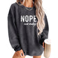 Long Sleeve 3D Letter Graphic Sweatshirt Polyester Drop Shoulder Pullover - Teleplus long sleeve