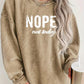 Long Sleeve 3D Letter Graphic Sweatshirt Polyester Drop Shoulder Pullover - Teleplus long sleeve