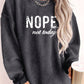 Long Sleeve 3D Letter Graphic Sweatshirt Polyester Drop Shoulder Pullover - Teleplus long sleeve