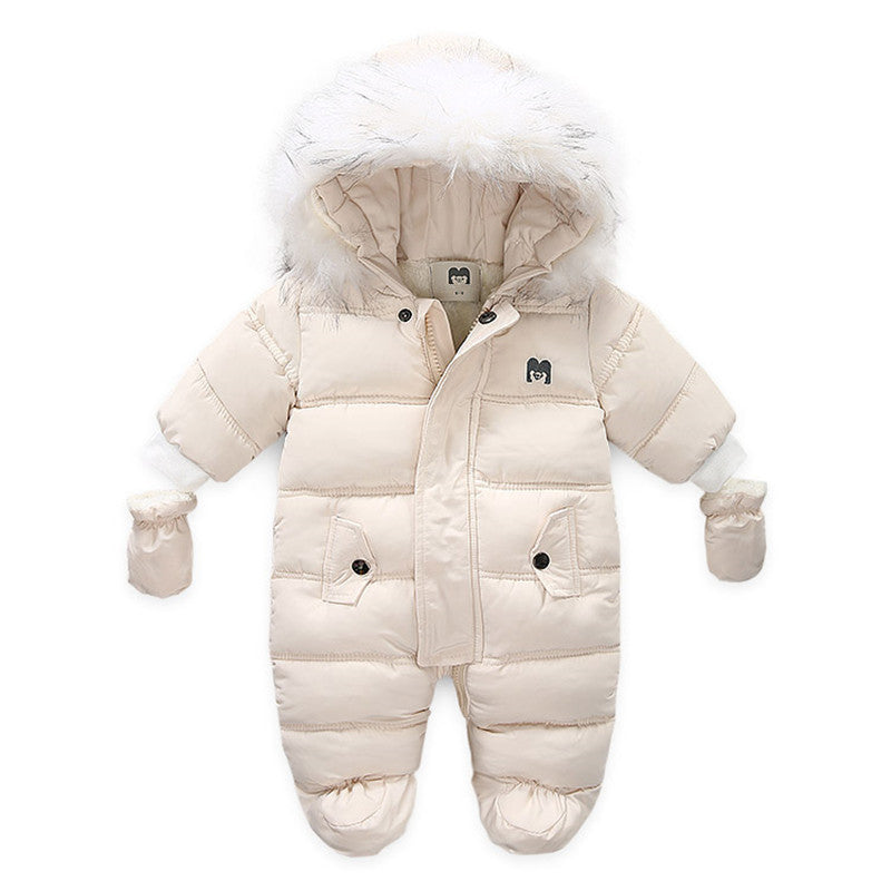 Long Sleeve Baby Kids Jumpsuit Jacket with Thick Acrylic Fabric - Teleplus baby kids jumpsuit jacket