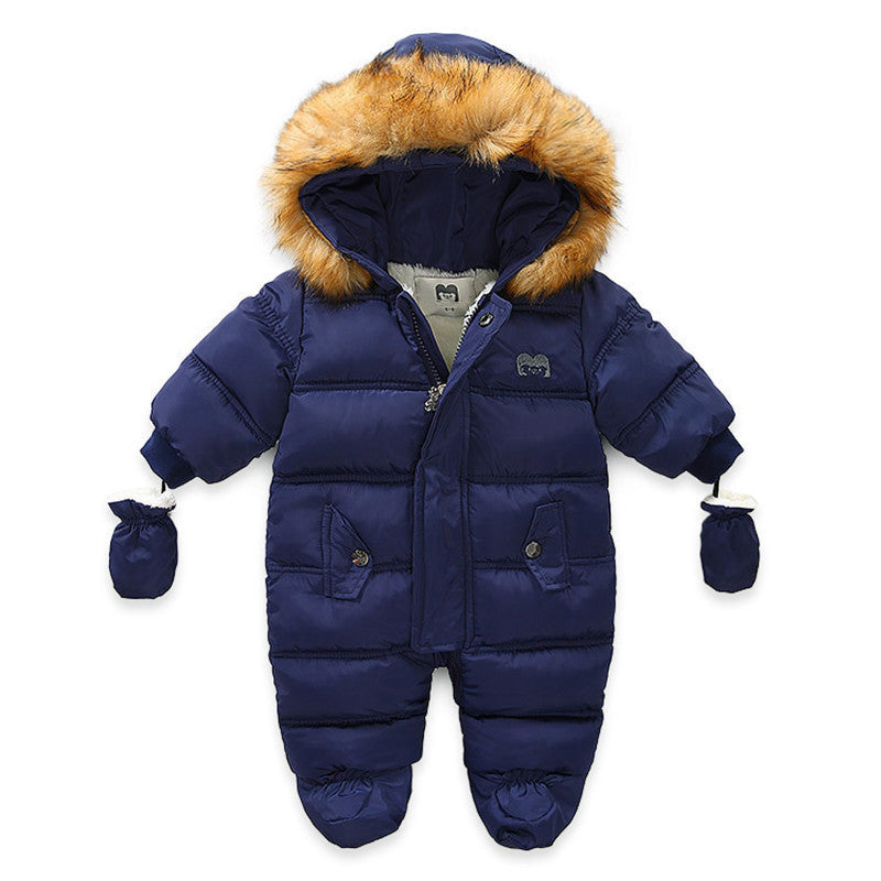Long Sleeve Baby Kids Jumpsuit Jacket with Thick Acrylic Fabric - Teleplus baby kids jumpsuit jacket