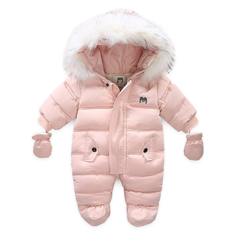 Long Sleeve Baby Kids Jumpsuit Jacket with Thick Acrylic Fabric - Teleplus baby kids jumpsuit jacket
