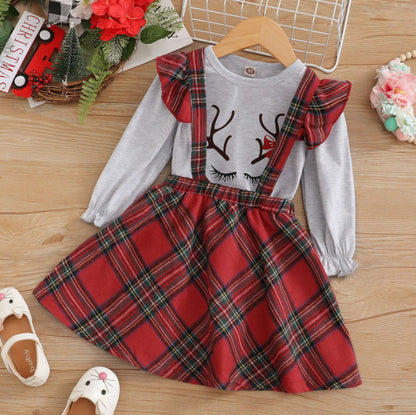 White Gift Box Clothing for Girls with Long Sleeve Cotton Suit in the United States - Dress Tiny Trendsetters