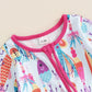 Long Sleeve Little Fish Printed One-piece - Long Sleeve Little Fish Outfit for Tiny Fashionistas