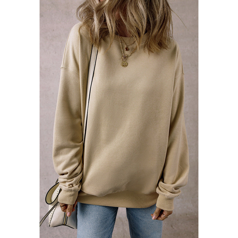 Long Sleeve Loose Fit Pullover Japanese Korean Casual Print Sweatshirt - Teleplus long sleeve