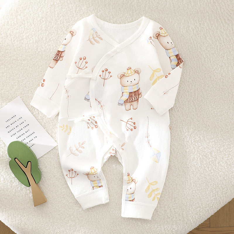 Long Sleeve One-piece Rompers Cute Pure Cotton - Cuddle Up in Cute Cotton Rompers for Tiny Humans