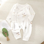 Long Sleeve One-piece Rompers Cute Pure Cotton - Cuddle Up in Cute Cotton Rompers for Tiny Humans