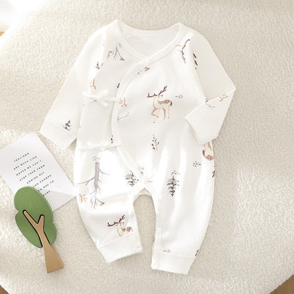 Long Sleeve One-piece Rompers Cute Pure Cotton - Cuddle Up in Cute Cotton Rompers for Tiny Humans