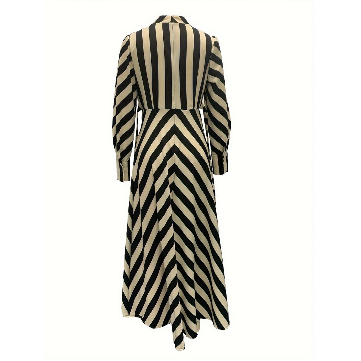 Long Sleeve Polyester Skirt Dress for Commuting with Print - Teleplus long sleeve