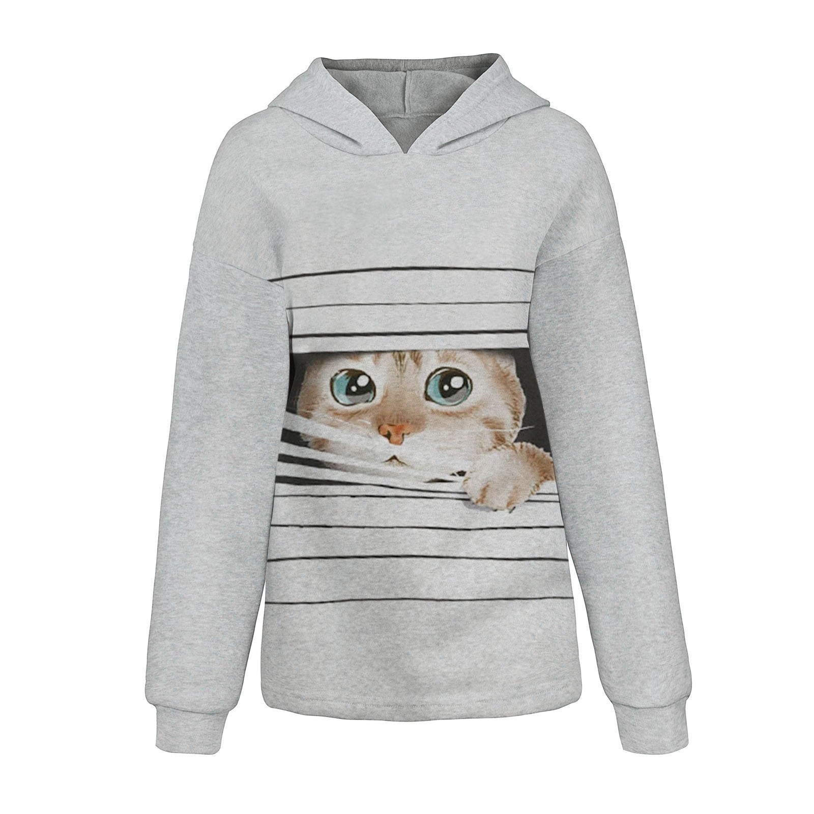 Long Sleeve Pullover Polyester Blend Top Women’s Pink Red Black Gray S-3XL - Teleplus Womens long sleeve