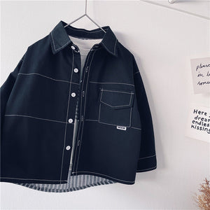 Long Sleeve Shirt with Cotton Collar and Pointed Lapel for Men in the United States - Teleplus long sleeve shirt united