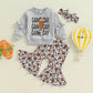 Gray Baby Outfit with Shirt and Pants for 6-24 Months United States Style - Upgrade in a Groovy Bell-Bottom Suit united