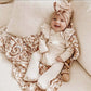 Long-sleeved Knitted Stretch Cotton Suit For Girls - Snug As A Bug In Girls Knitted Cotton Couture