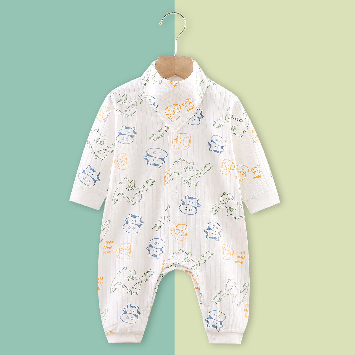 Long-sleeved Romper Double-layer Cotton Baby Jumpsuit - Long Sleeved Romper Double Layer Cotton Baby Jumpsuit