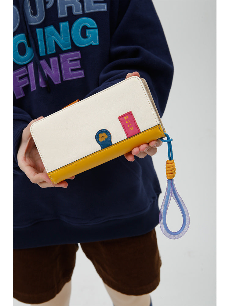 Long Wallet with Polyester Lining for Men and Women in the United States - Fun Teens Zipper Heart united states chf