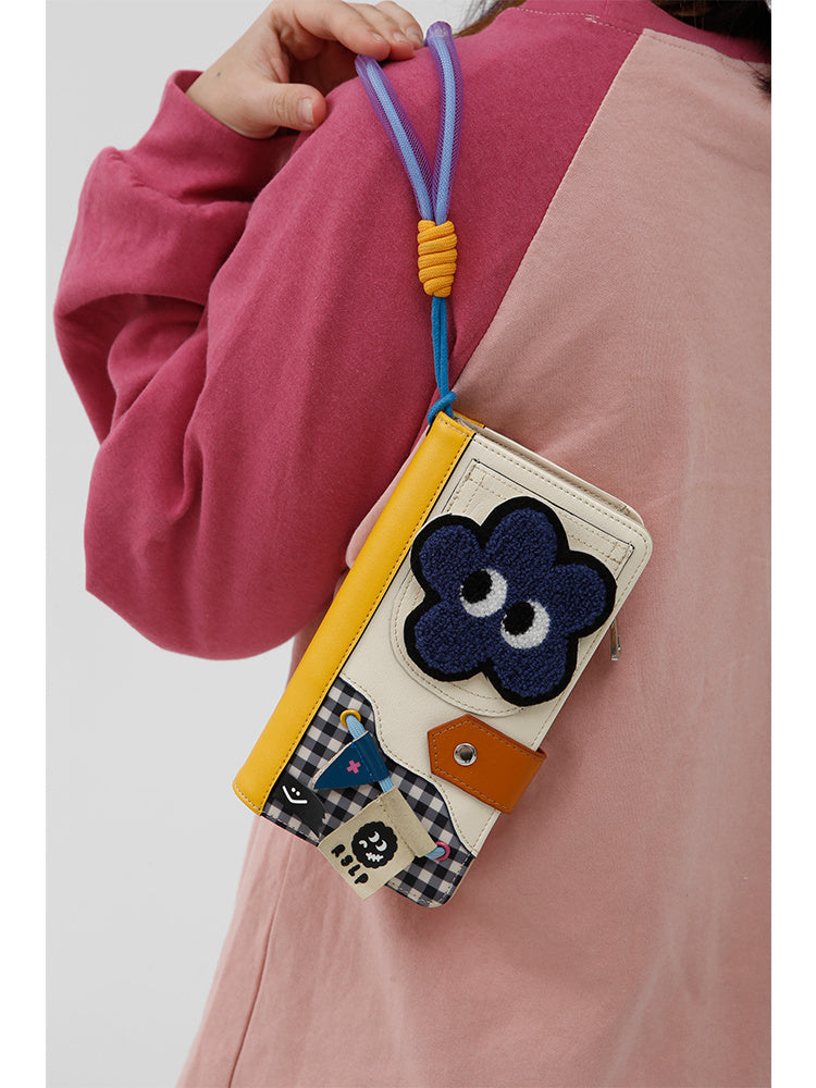 Long Wallet with Polyester Lining for Men and Women in the United States - Fun Teens Zipper Heart united states chf