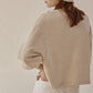 Loose Cotton Lantern Sleeve Pullover for Women Medium Casual Top - Teleplus lantern sleeve