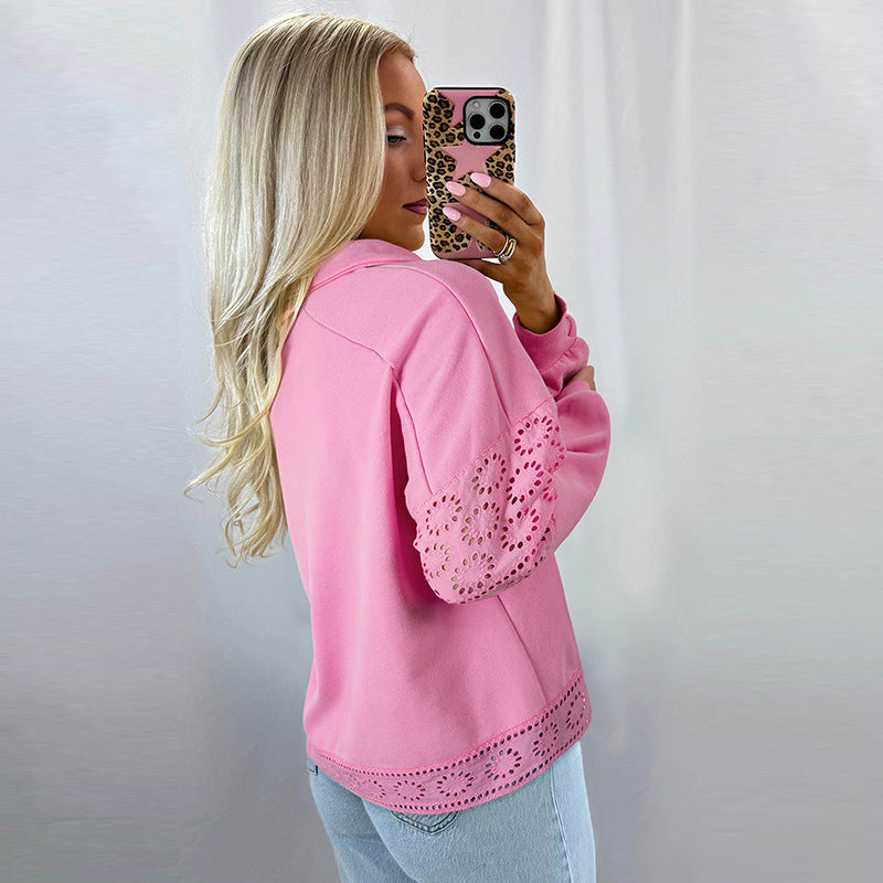 Loose Fit Japanese Korean Button Pullover Top Polyester Casual Shirt Women - Teleplus