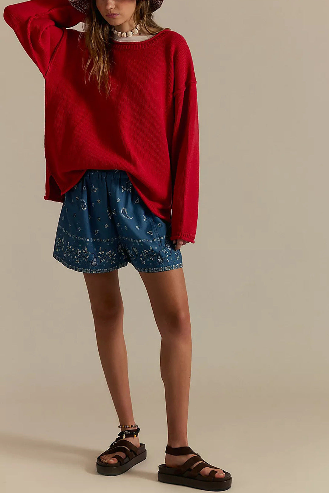 Loose Knit Viscose Pullover Sweater Women Long Sleeve Asian Size S-XL