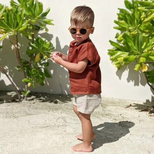 Loose Linen Cotton Striped Shirt for Men and Women - Teleplus loose linen cotton