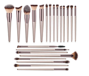 22-Piece Makeup Brush Set for Powder Blush Foundation and Eye Shadow - Get Flushed with Our Loose loose powder blush