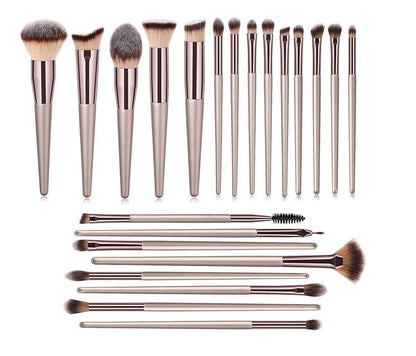 22-Piece Makeup Brush Set for Powder Blush Foundation and Eye Shadow - Get Flushed with Our Loose loose powder blush