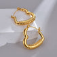 Electroplating Love Thread Earrings U-Shaped Lava Pattern 18K Jewelry - for Lovers Everywhere united states chf love 18k