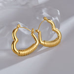 Electroplating Love Thread Earrings U-Shaped Lava Pattern 18K Jewelry - for Lovers Everywhere united states chf love 18k