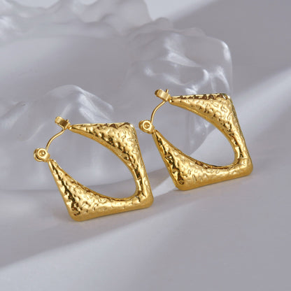 Electroplating Love Thread Earrings U-Shaped Lava Pattern 18K Jewelry - for Lovers Everywhere united states chf love 18k