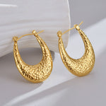 Electroplating Love Thread Earrings U-Shaped Lava Pattern 18K Jewelry - for Lovers Everywhere united states chf love 18k